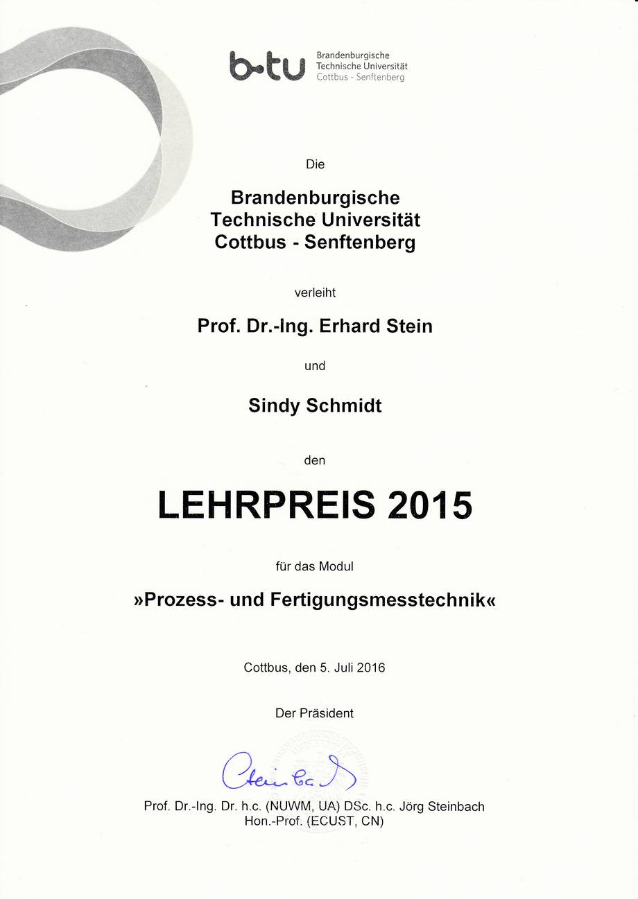 Lehrpreis 2015