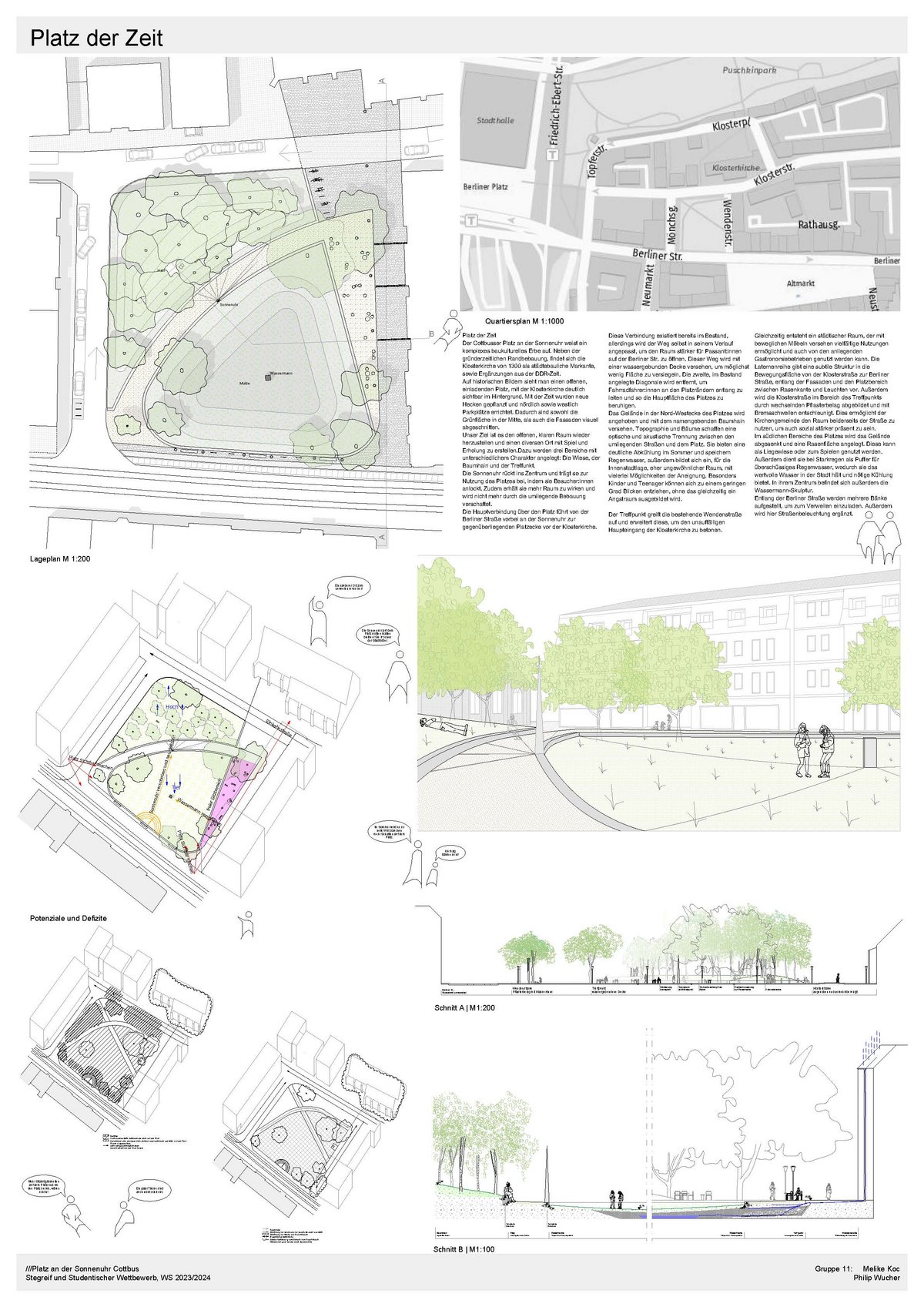 Entwurf „Platz der Zeit“ von Melike Koc und Philip Wucher