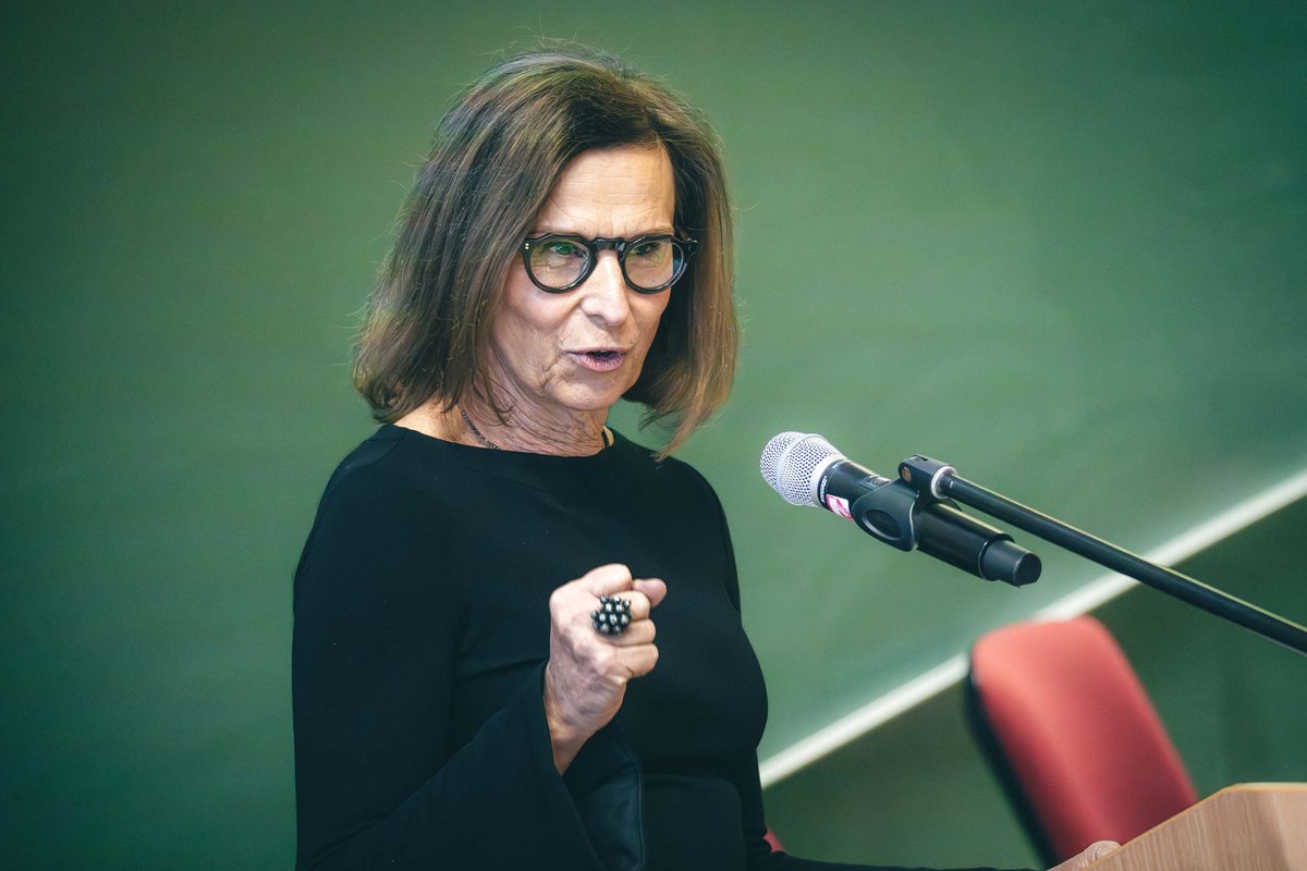 BTU President at the lectern