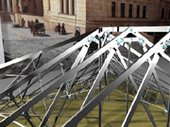 St. Petersburg, Neue Eremitage, Visualisierung des Dachtragwerkes über dem Südostpavillon (Ausschnitt)