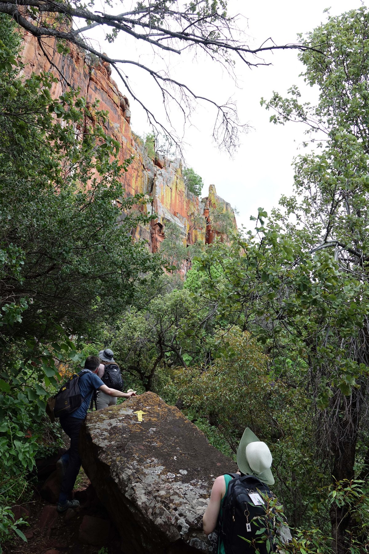 Aufstieg durch eine Schlucht