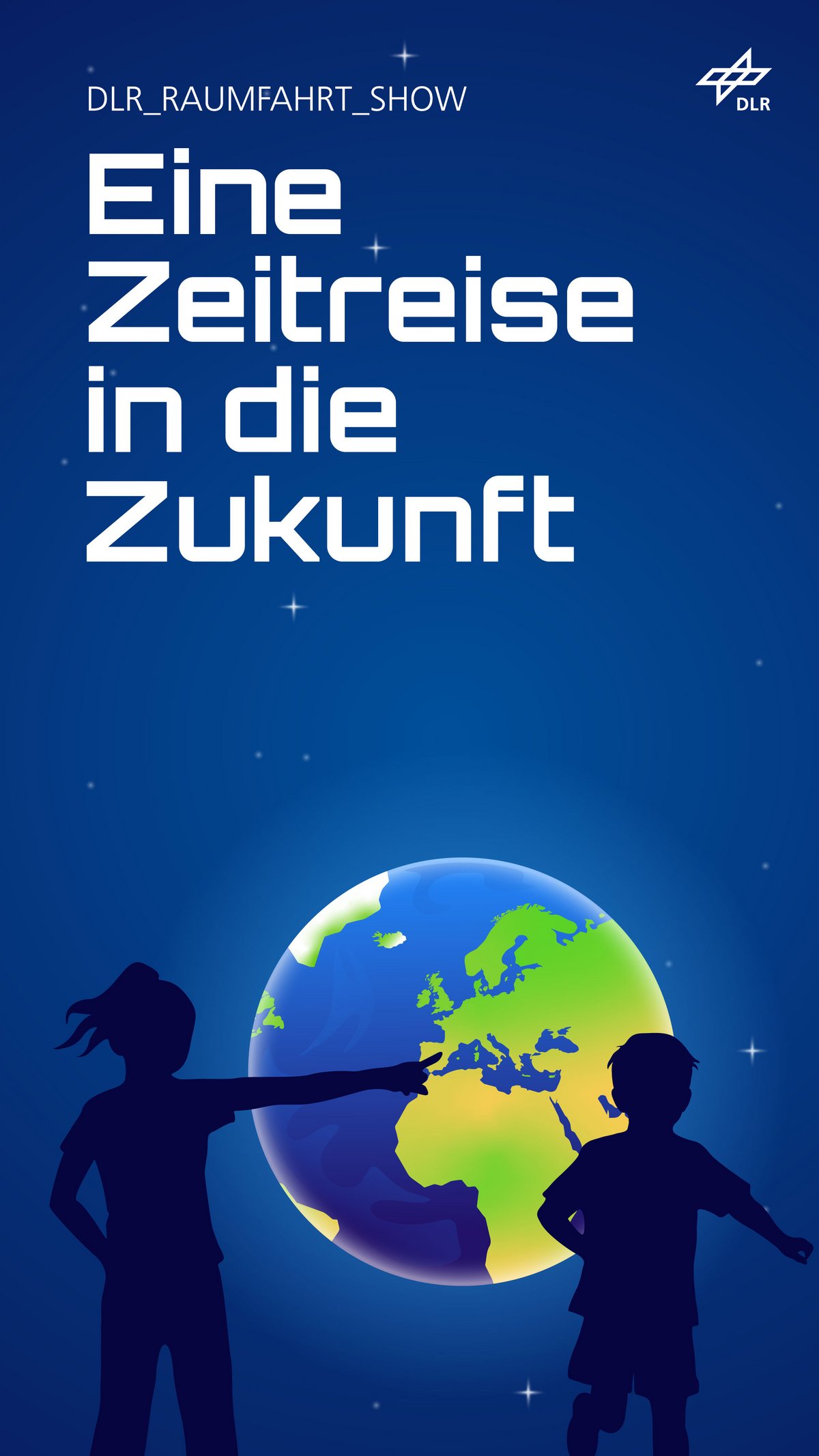 Banner DLR_Raumfahrt_Show, Hochformat.