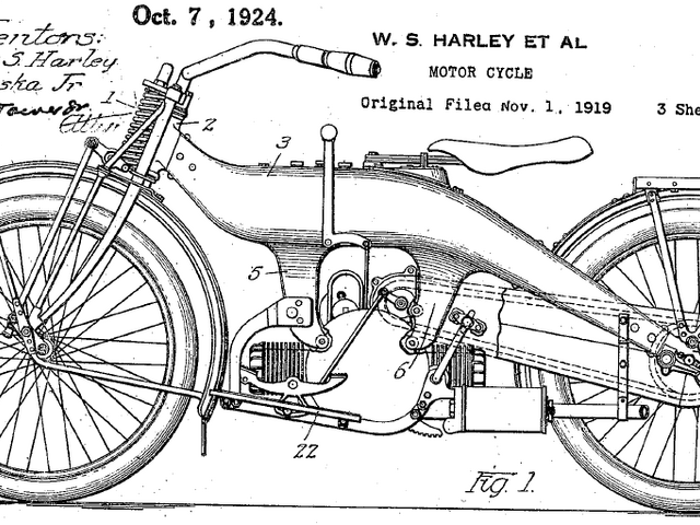 Patentschrift Harley Motorcycle