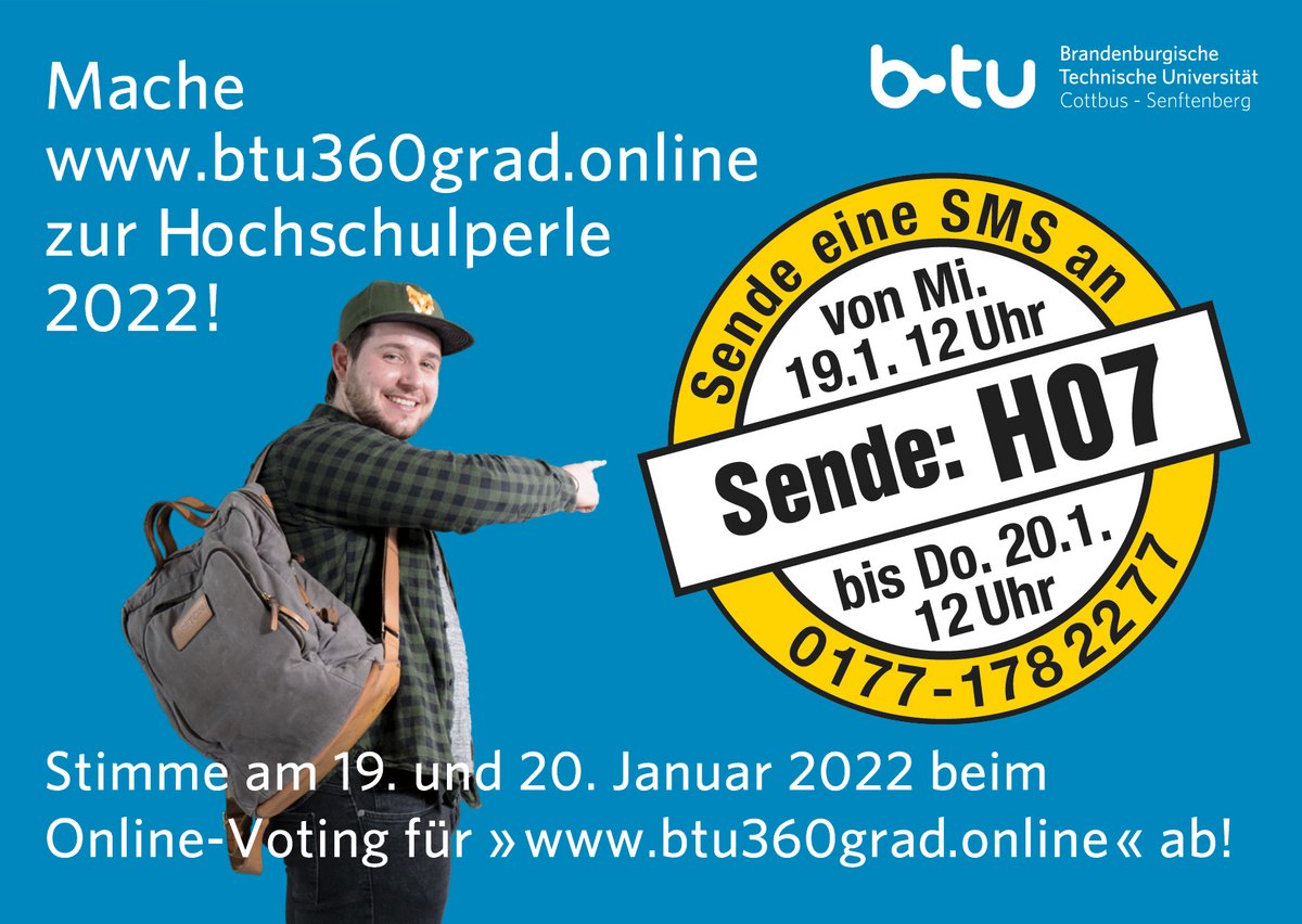 Flyer for the voting for the university pearl. Copyright: Günther Woog