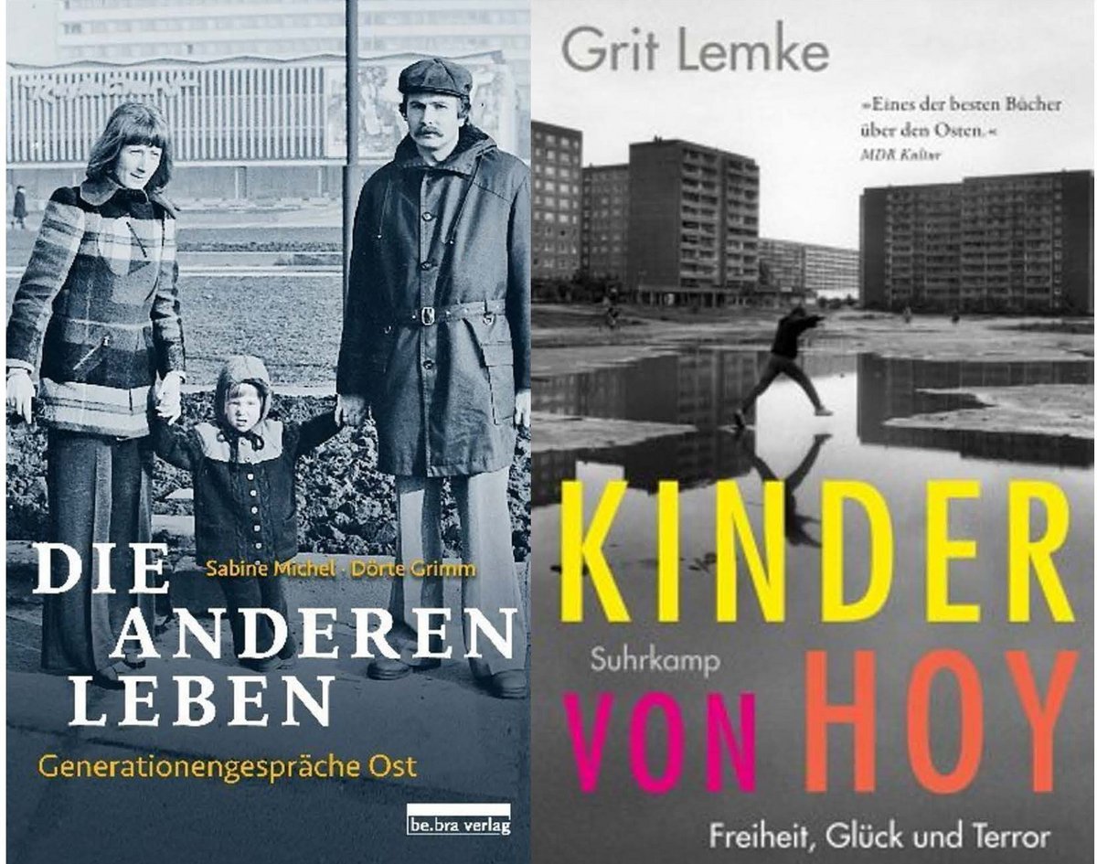 Zwei Buchtitel: Die anderen Leben und Die Kinder von Hoy