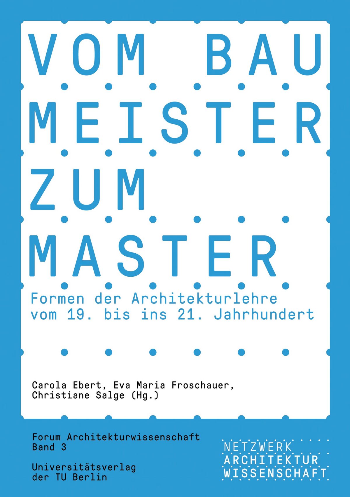 Der Tagungsband versammelt Beiträge des 3. Forums Architekturwissenschaft zum Thema der historischen und gegenwärtigen Architekturausbildung