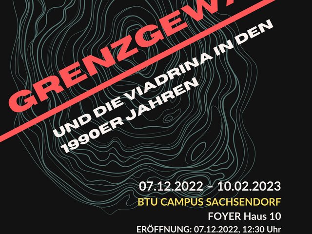 Ausstellung "Plakat zur Ausstellung "GrenzGewalt und die Viadrina in den 1990er Jahren" 
