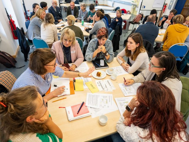 Diskussionsrunde zum Masterstudiengang Lehramt Primarstufe im Rahmen der Senftenberger Werkstatt.