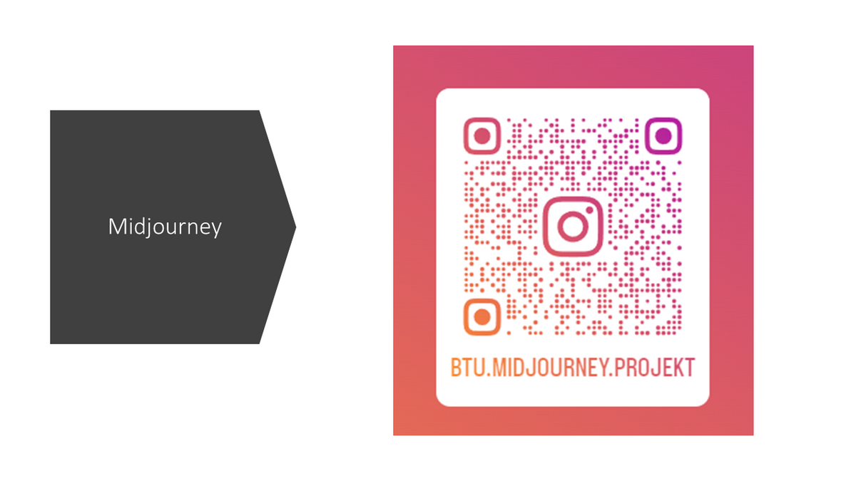 QR-Code für die Instagram-Story zu Midjourney