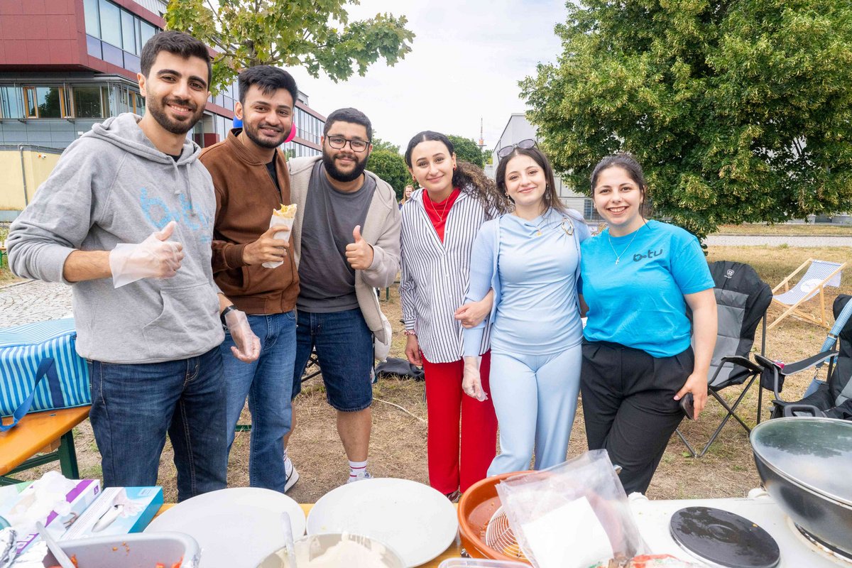 International students with a culinary offering.