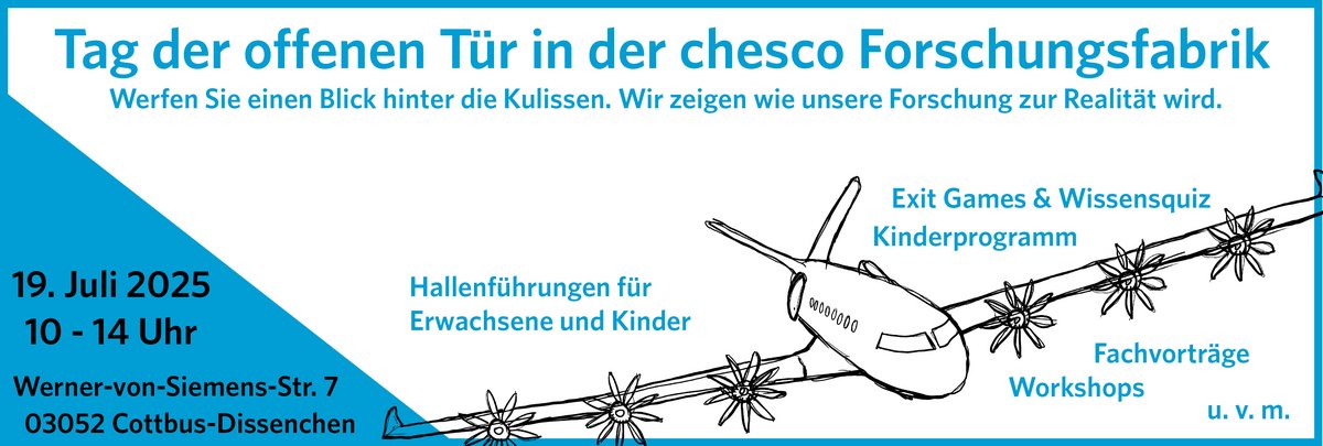 Banner zur Bewerbung des Tags der offenen Tür 2025 im chesco