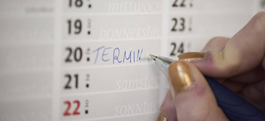 Terminkalender Eintragung von Terminen in den Kalender