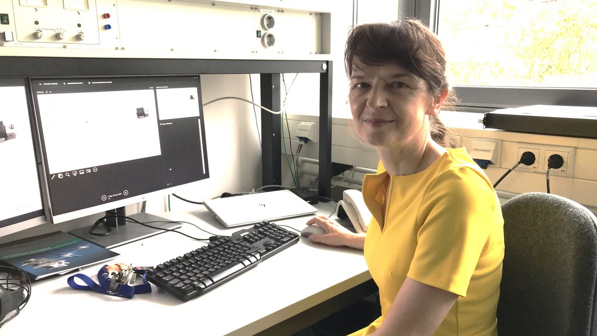 Wissenschaftlerin im Büro am Computer