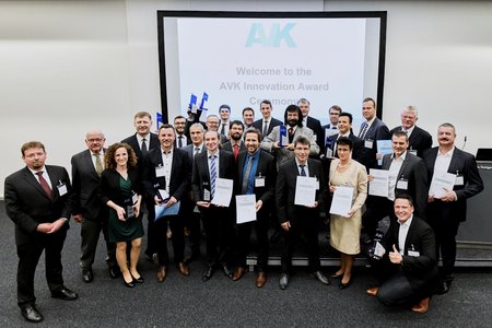Gruppenbild der Preisträger des AVK Innovationspreises 2018