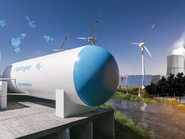 Photomontage nachhaltige Energiegewinnung