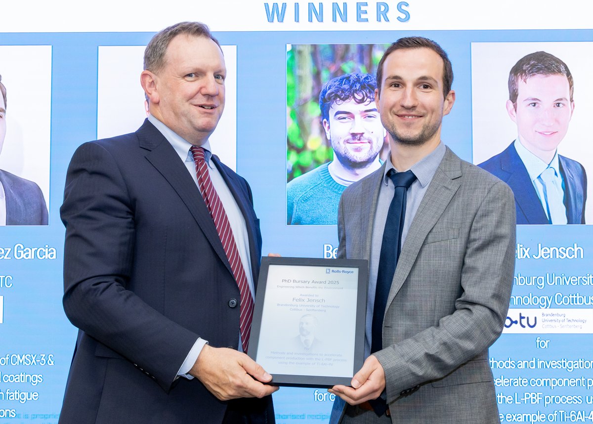 Felix Jensch erhält für eine Ergebnisse im FAST-Projekt den PhD Sustainability Bursary Award 2025