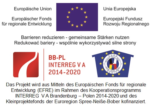 Logos der Förderer der Euroregion Spree-Neiße-Bober