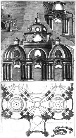 Quelle: GUARINI/ GREGG 1964b, Tafel 25 (Dissegni), Guarino Guarini