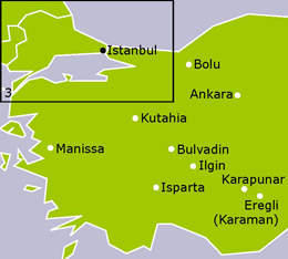 Quelle: Karte erstellt auf Grundlage von: NECIPOGLU 2005, S. 575