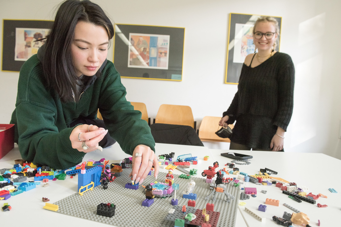 Image: Working with Lego Serious Play in the brainstorming process.