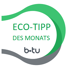 Eco-Tipp des Monats BTU Logo