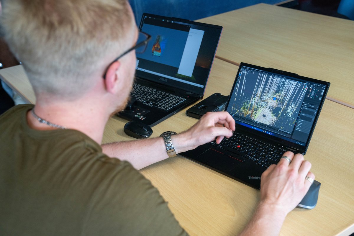 Student am Laptop