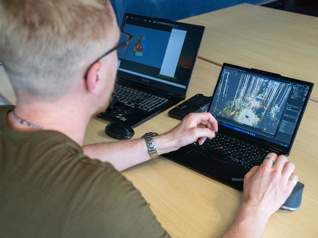 Student am Laptop