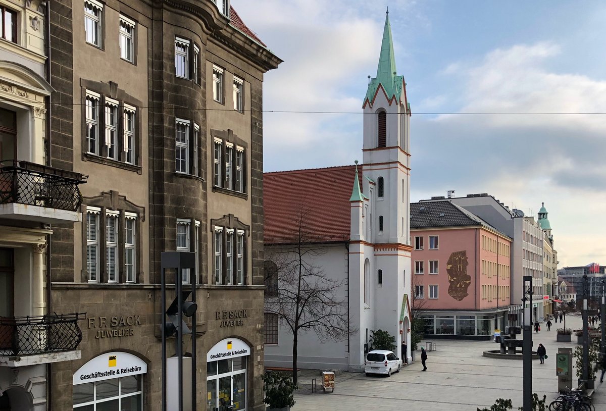 Blick auf die Spremberger Straße in Cottbus