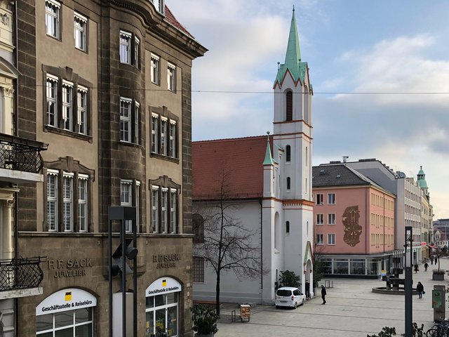 Blick auf die Spremberger Straße in Cottbus