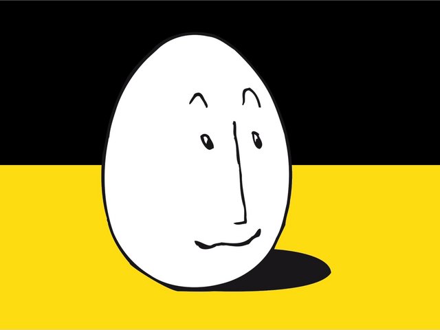 Cartoon: egg with face