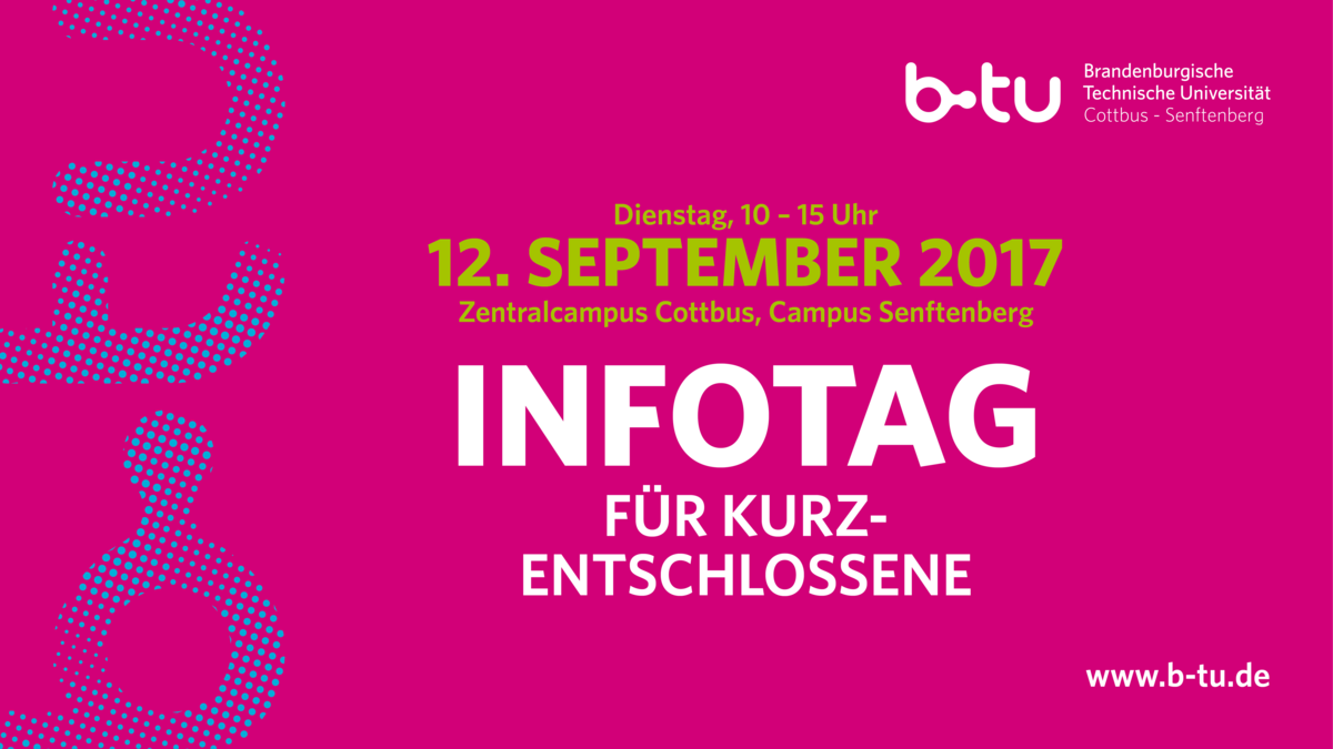 Infotag für Kurzentschlossene am 12. September 2017