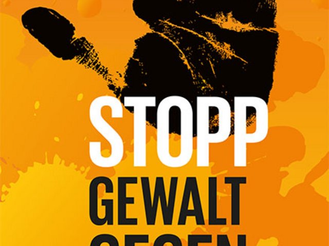 Kampagnenposter Stopp Gewalt gegen Frauen