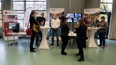 Präsentation eines Ausstellungsstandes