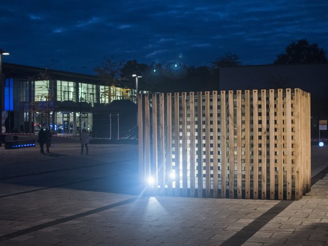 Das Kunstwerk von Jo Achermann auf dem Zentralcampus Cottbus