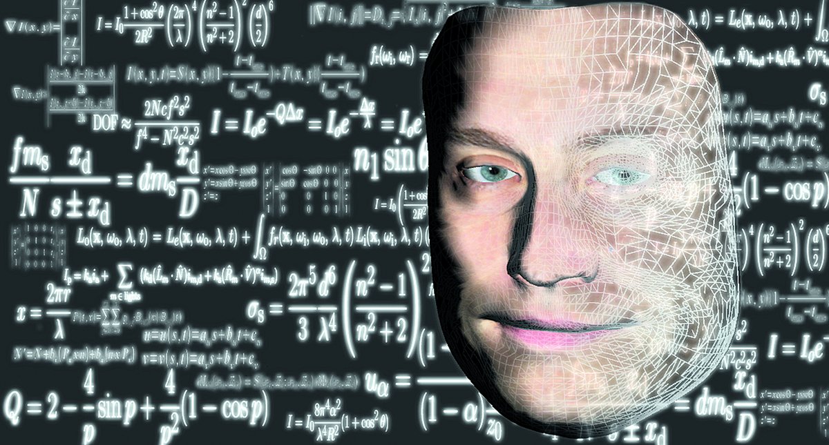 Ein menschliche Kopf geht in Zahlen und Formeln über. Kognitive Systeme sollen ähnlich wie das Gehirn Informationen aufnehmen, verarbeiten und darauf reagieren.