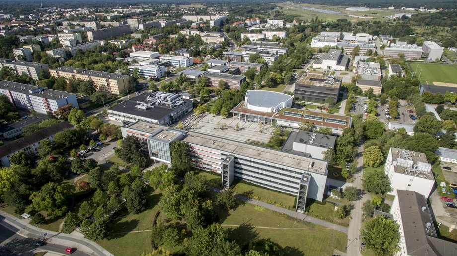 Im Luftbild gut zu erkennen: Kurze Wege zeichnen den Zentralcampus aus.