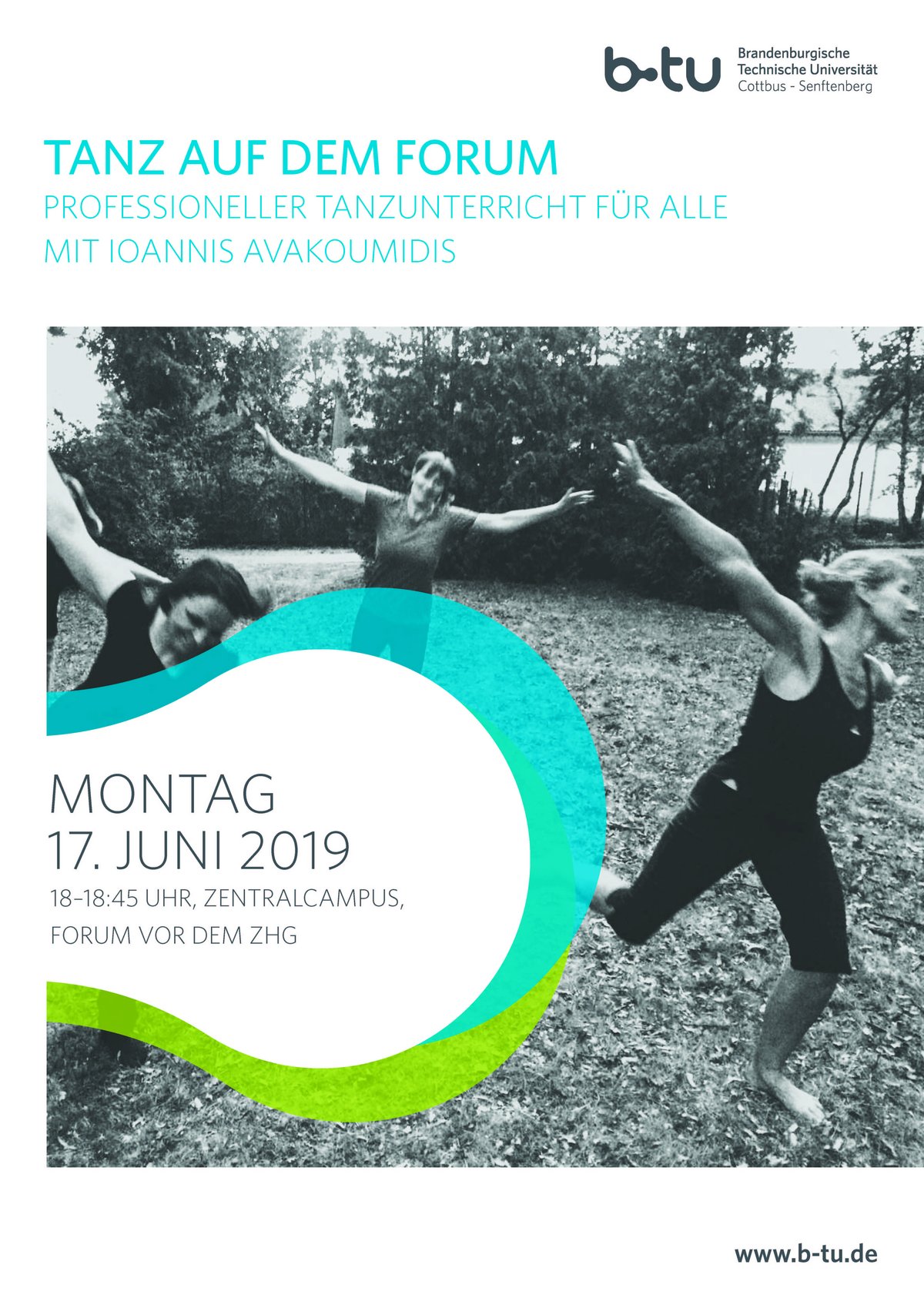 Das Veranstaltungsplakat zu "Tanz im Park"