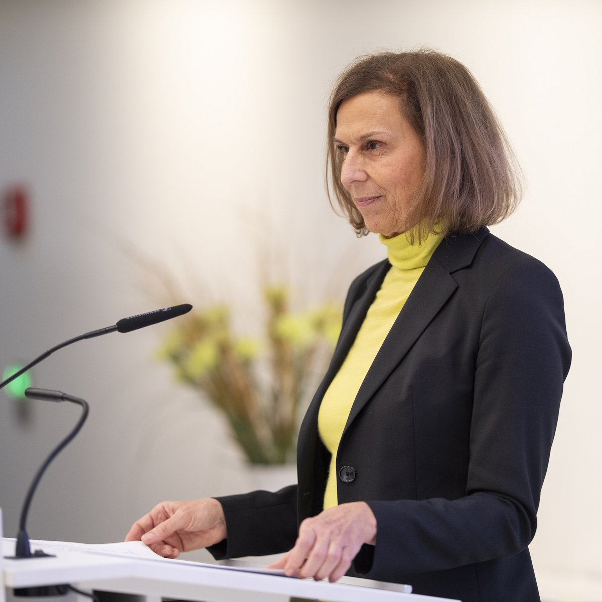 Bild von BTU Präsidentin vor Pult