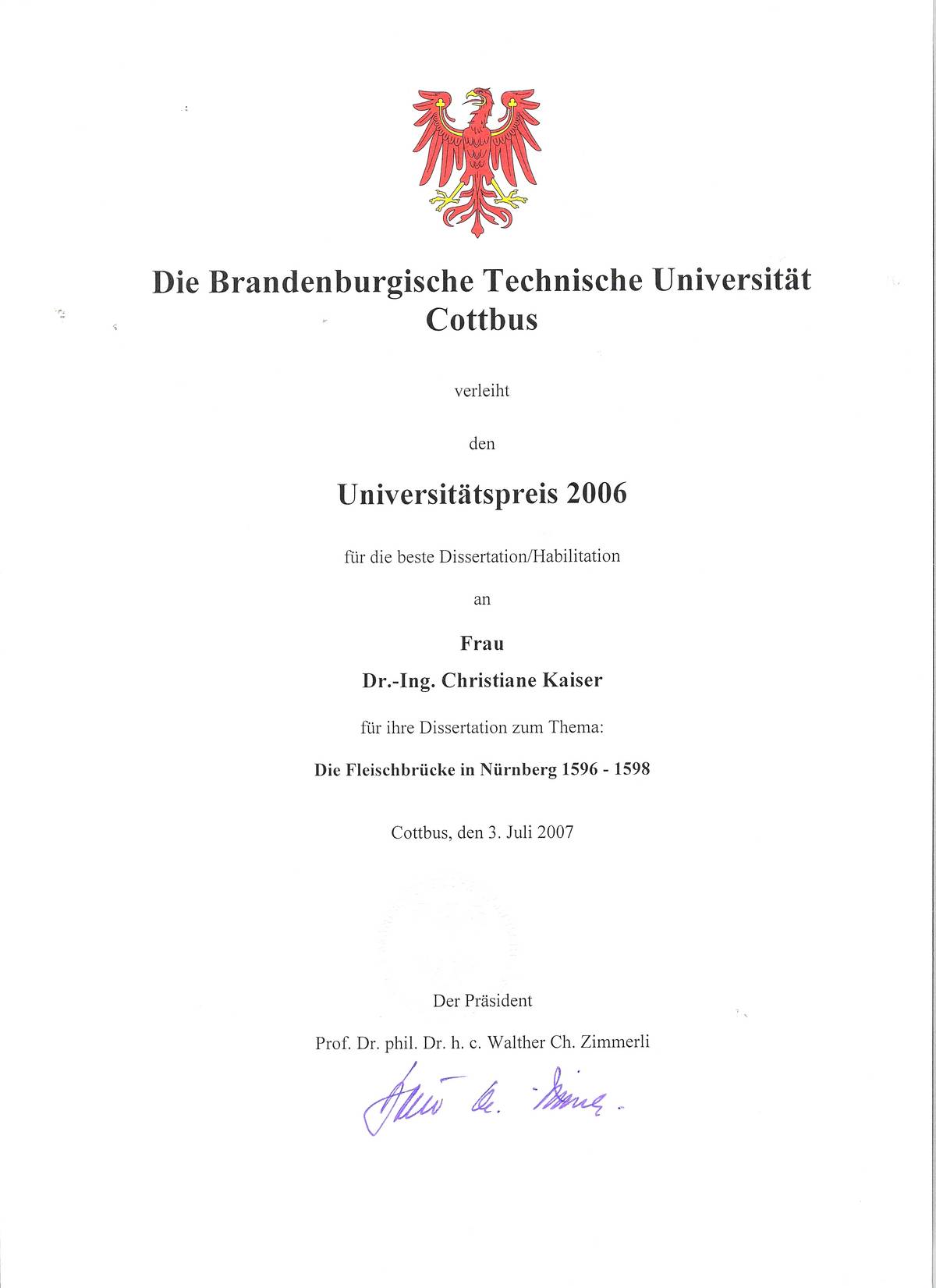 Dai preis dissertation