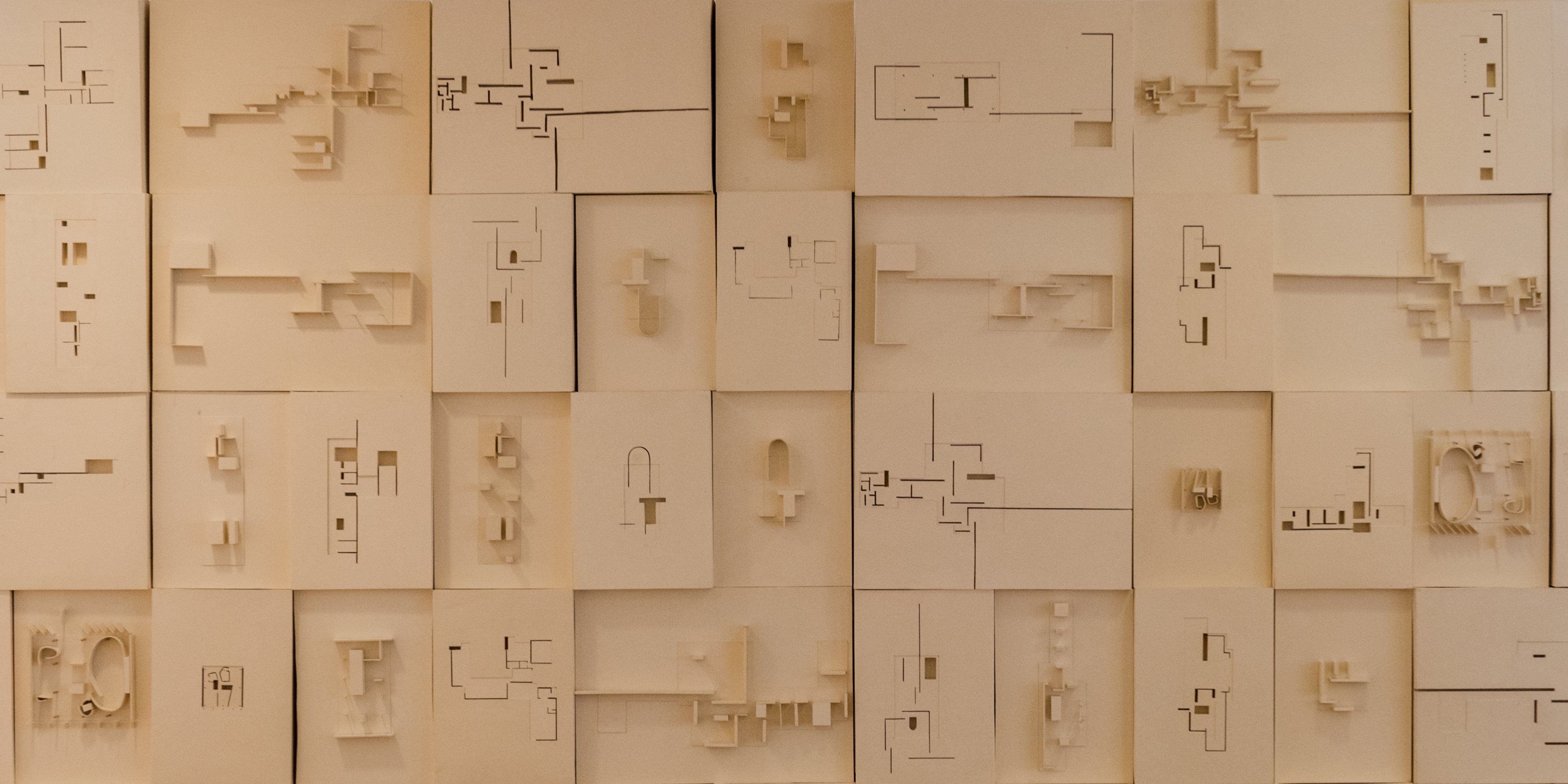 Architecture models in top view