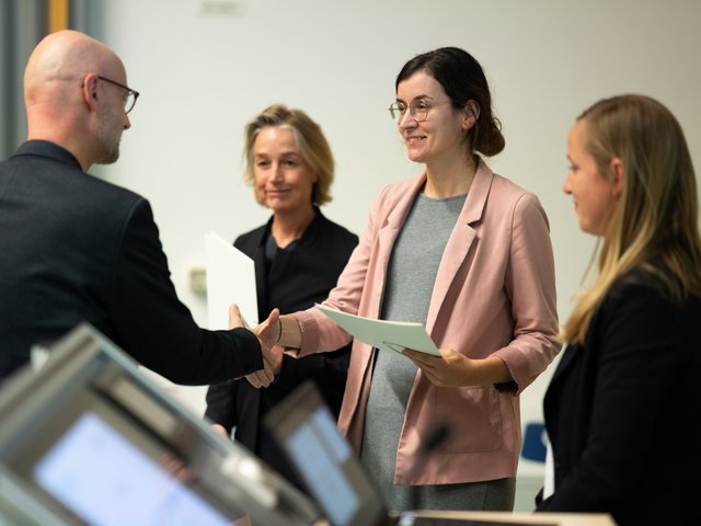 Während der Gratulation