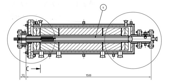 Shema des Plug-flow Reaktors