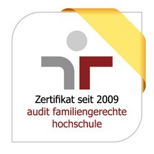Certified since 2009 "audit familiengerechte Hochschule" (family-friendly university audit)