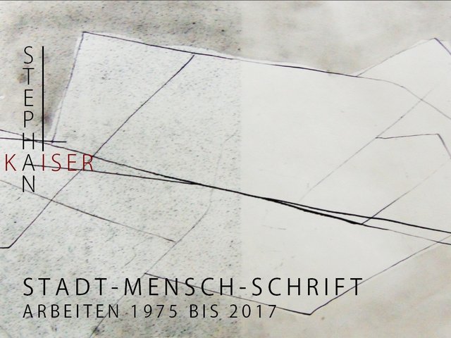 Plakat zur Ausstellung "Stadt - Mensch - Schrift"