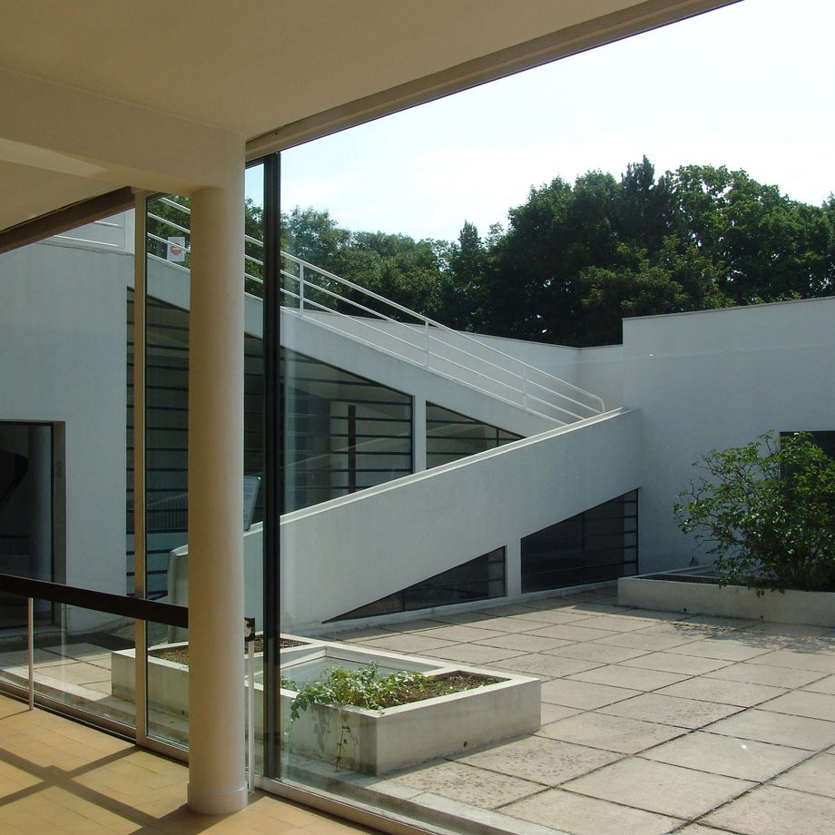 Blick auf Treppe in der Villa Savoye