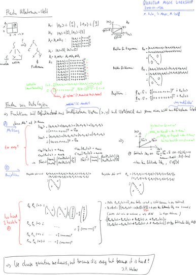 Scratch pad of BTU Quantum Mouse Workshop, Sept. 15-16, 2018