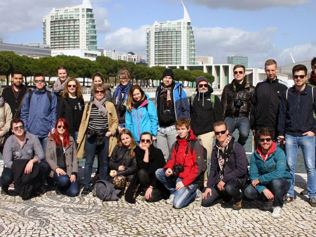 20 Masterstudierende und Mitarbeiter des LS Stadtmangement in Lissabon