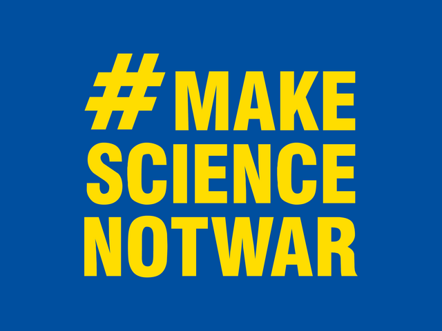 Slogan "Make Science not War"