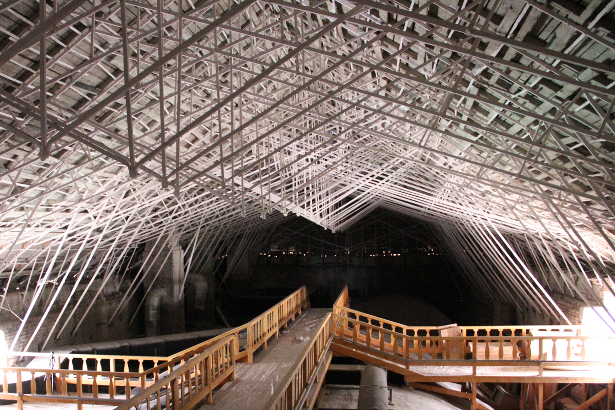 View of the roof structure