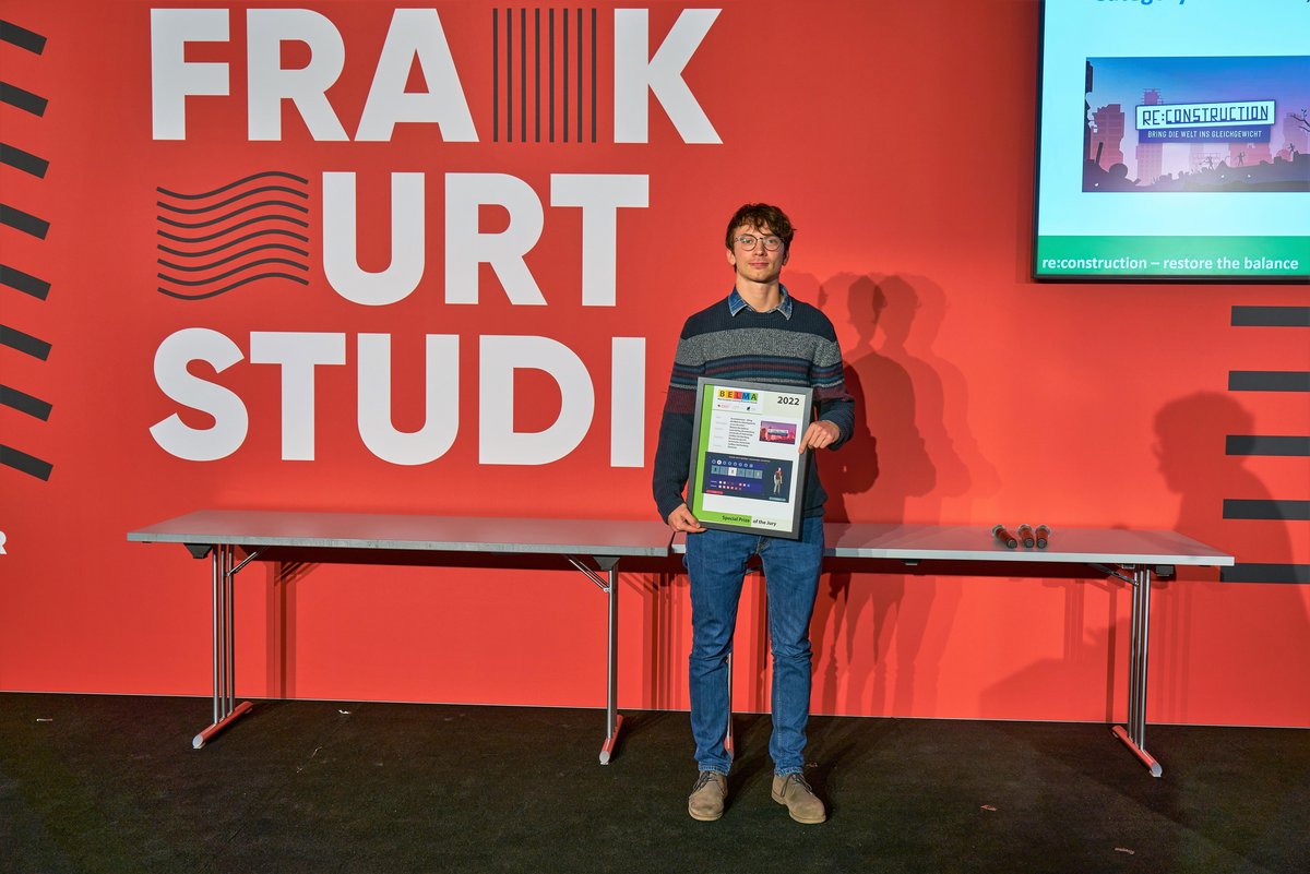 Lukas Flagmeier mit dem Sonderpreis der Jury im Wettbewrb um den BELMA-Award. Foto: Udo Diekmann, © udodiekmann@mac.comann@mac.com